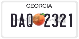 DAQ2321  license plate in GA
