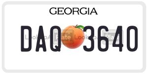DAQ3640  license plate in GA