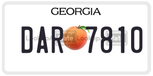 DAR7810  license plate in GA