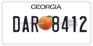 DAR8412 license plate in Georgia