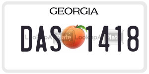 DAS1418  license plate in GA