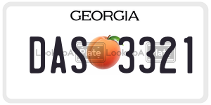 DAS3321  license plate in GA