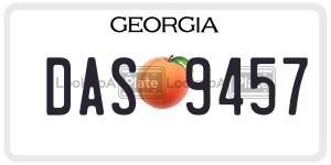 DAS9457  license plate in GA