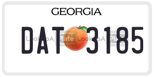 DAT3185 license plate in Georgia