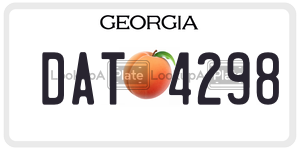 DAT4298  license plate in GA