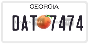 DAT7474 license plate in Georgia