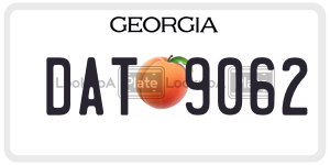 DAT9062 license plate in Georgia