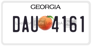 DAU4161  license plate in GA