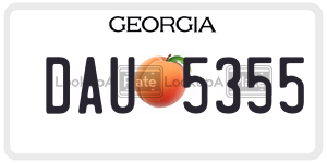 DAU5355  license plate in GA
