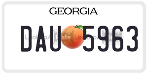 DAU5963  license plate in GA