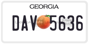 DAV5636  license plate in GA