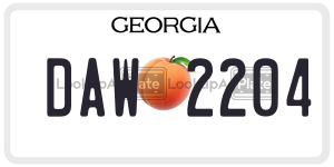 DAW2204  license plate in GA