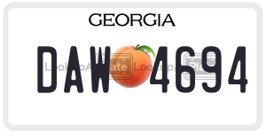 DAW4694  license plate in GA