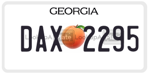 DAX2295  license plate in GA