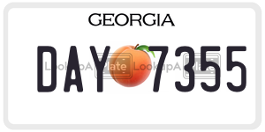DAY7355  license plate in GA