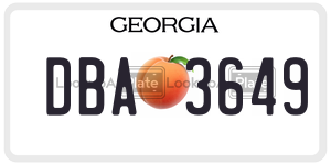 DBA3649  license plate in GA