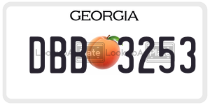 DBB3253 license plate in Georgia