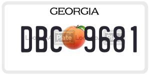 DBC9681  license plate in GA