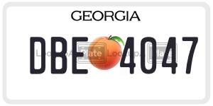 DBE4047  license plate in GA