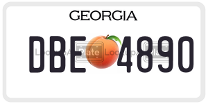 DBE4890  license plate in GA
