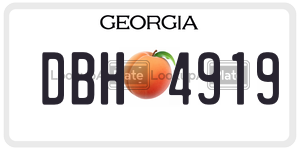 DBH4919  license plate in GA