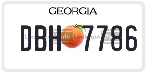 DBH7786  license plate in GA