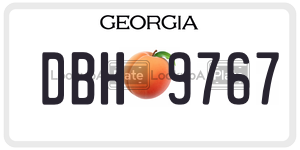 DBH9767 license plate in Georgia