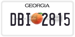 DBI2815  license plate in GA