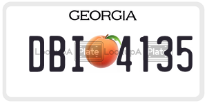 DBI4135 license plate in Georgia