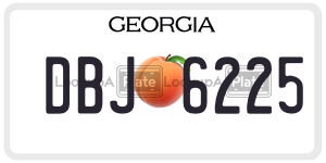 DBJ6225 license plate in Georgia