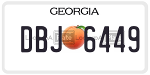 DBJ6449 license plate in Georgia