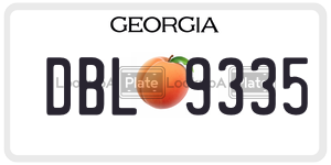 DBL9335 license plate in Georgia