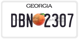 DBN2307 license plate in Georgia