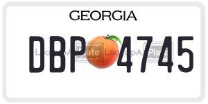 DBP4745 license plate in Georgia
