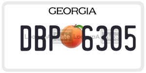 DBP6305  license plate in GA