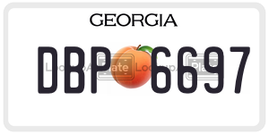 DBP6697  license plate in GA