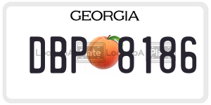 DBP8186 license plate in Georgia