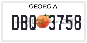 DBQ3758  license plate in GA
