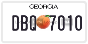 DBQ7010 license plate in Georgia