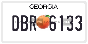 DBR6133 license plate in Georgia