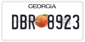 DBR8923  license plate in GA