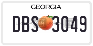 DBS3049  license plate in GA