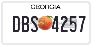 DBS4257 license plate in Georgia