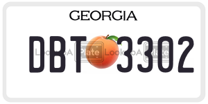 DBT3302 license plate in Georgia