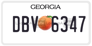 DBV6347 license plate in Georgia