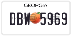 DBW5969  license plate in GA
