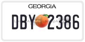 DBY2386 license plate in Georgia
