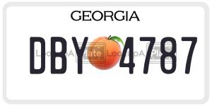 DBY4787 license plate in Georgia