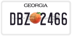 DBZ2466  license plate in GA