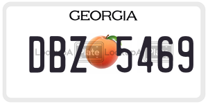 DBZ5469  license plate in GA